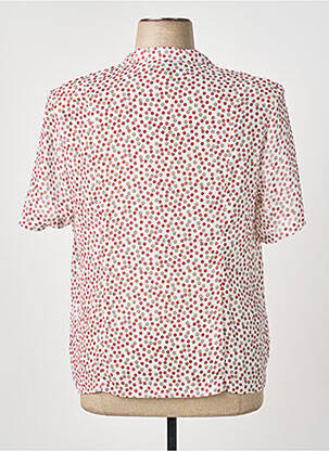 Chemisier tissage crêpe manches courtes rouge GUY DUBOUIS femme