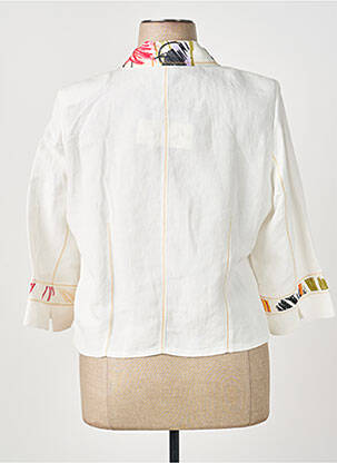 Veste casual col tailleur blanc GUY DUBOUIS femme