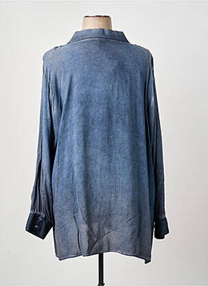 Chemisier coupe droite manches longues bleu MERI & ESCA femme