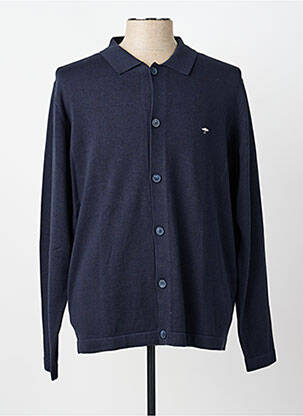 Gilet manches longues maille souple et aérée bleu FYNCH-HATTON homme