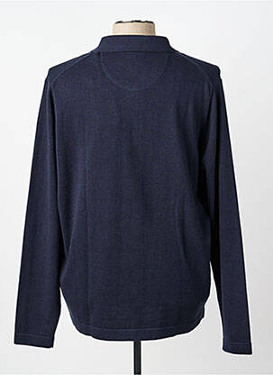 Gilet manches longues maille souple et aérée bleu FYNCH-HATTON homme