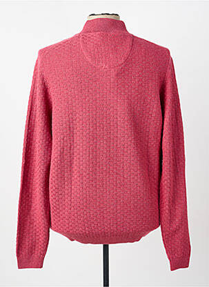 Pull maille souple et aérée manches longues rose FYNCH-HATTON homme