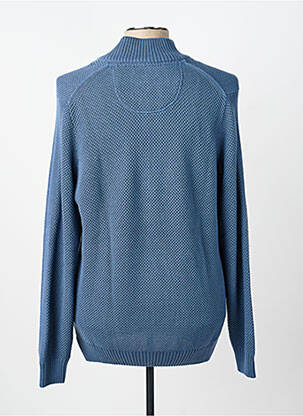 Pull maille souple et aérée manches longues bleu PIERRE CARDIN homme