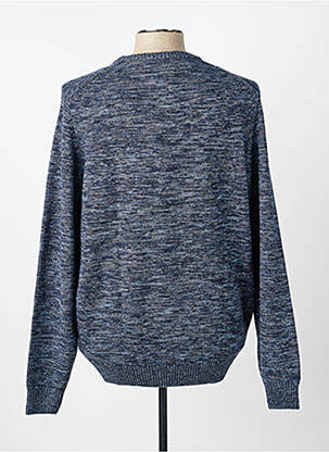 Pull maille souple et aérée manches longues bleu FYNCH-HATTON homme