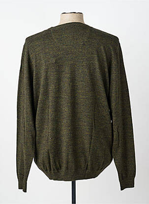 Pull maille souple et aérée manches longues vert FYNCH-HATTON homme