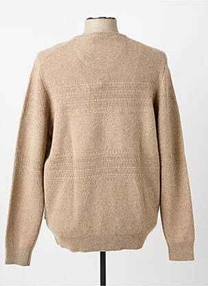 Pull tissage chiné manches longues beige FYNCH-HATTON homme