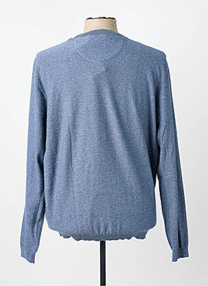 Pull maille souple et aérée manches longues bleu FYNCH-HATTON homme