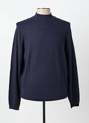 Pull maille souple et aérée manches longues bleu FYNCH-HATTON homme