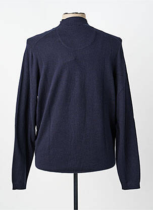 Pull maille souple et aérée manches longues bleu FYNCH-HATTON homme