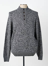 Pull maille souple et aérée manches longues gris FYNCH-HATTON homme
