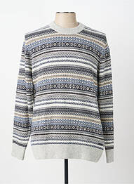 Pull tissage jacquard manches longues gris PIERRE CARDIN homme