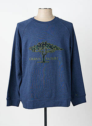 Sweat-shirt stretch manches longues bleu FYNCH-HATTON homme