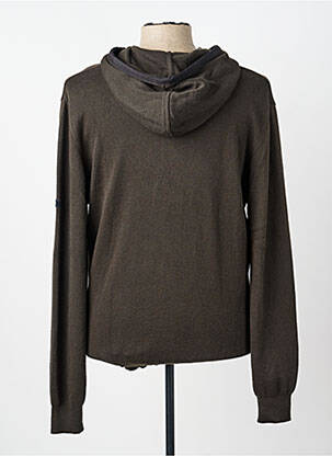 Gilet manches longues maille souple et aérée marron MONTE CARLO homme