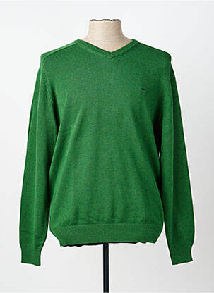 Pull col v manches longues vert FYNCH-HATTON homme