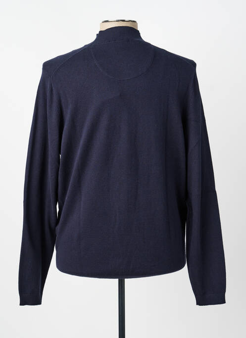 Pull maille souple et aérée manches longues bleu FYNCH-HATTON homme