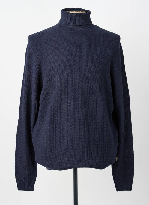 Pull col roulé manches longues manches longues bleu FYNCH-HATTON homme