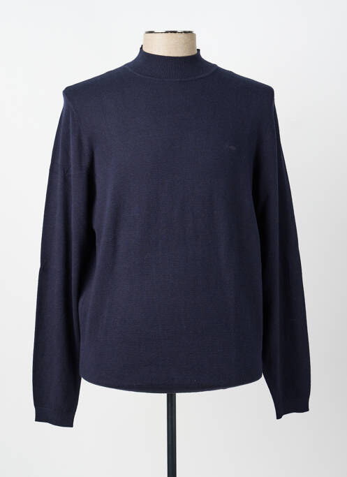 Pull stretch manches longues bleu FYNCH-HATTON homme