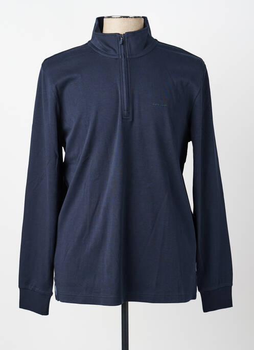 T-shirt coupe cintrée manches longues bleu PIERRE CARDIN homme