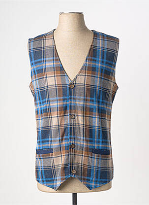 Gilet sans manche coupe cintrée bleu MONTE CARLO homme