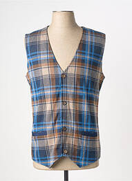 Gilet sans manche coupe cintrée bleu MONTE CARLO homme