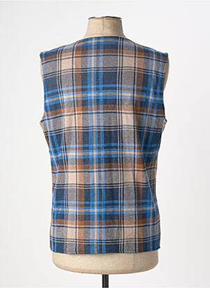 Gilet sans manche coupe cintrée bleu MONTE CARLO homme