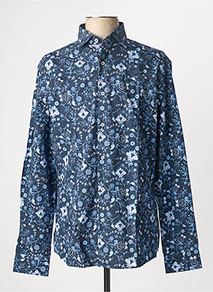 Chemise manches longues imprimé fantaisie bleu PIERRE CARDIN homme