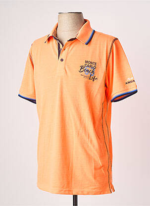 Polo coupe droite manches courtes orange MONTE CARLO homme