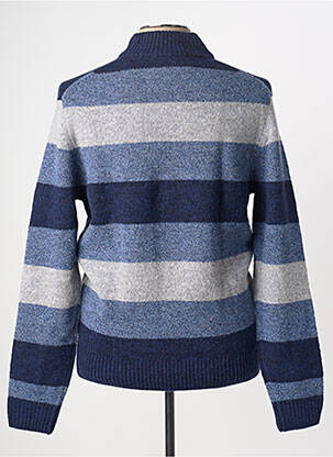 Pull maille tricot manches longues bleu PIERRE CARDIN homme
