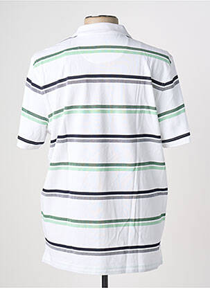 Polo imprimé rayures manches courtes blanc FYNCH-HATTON homme