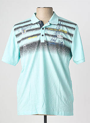 Polo coupe droite manches courtes bleu MONTE CARLO homme