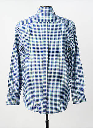 Chemise manches longues imprimé carreaux bleu FYNCH-HATTON homme