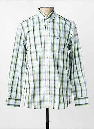 Chemise manches longues imprimé carreaux vert FYNCH-HATTON homme