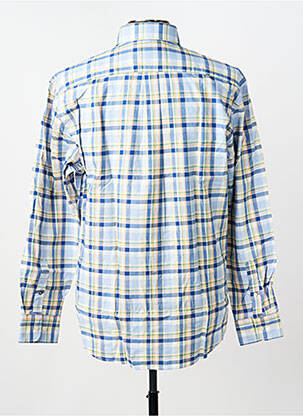 Chemise manches longues imprimé carreaux bleu FYNCH-HATTON homme