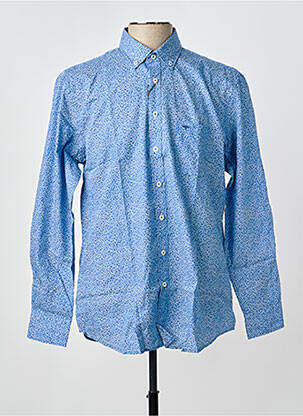 Chemise manches longues imprimé fantaisie bleu FYNCH-HATTON homme