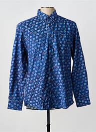 Chemise manches longues poches bleu FYNCH-HATTON homme