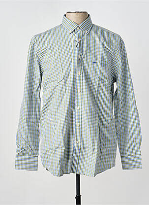 Chemise manches longues imprimé carreaux vert FYNCH-HATTON homme