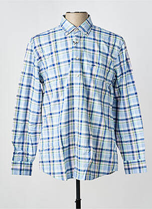 Chemise manches longues imprimé écossais bleu FYNCH-HATTON homme