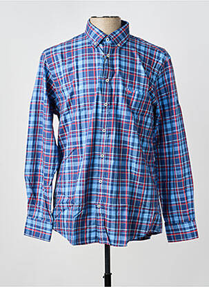 Chemise manches longues poches bleu FYNCH-HATTON homme