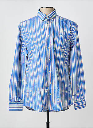 Chemise manches longues imprimé rayures bleu FYNCH-HATTON homme