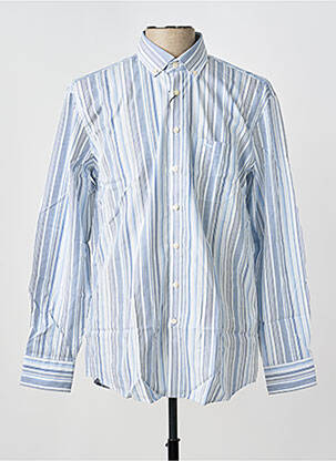 Chemise manches longues imprimé rayures bleu FYNCH-HATTON homme