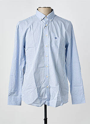 Chemise manches longues imprimé carreaux bleu FYNCH-HATTON homme