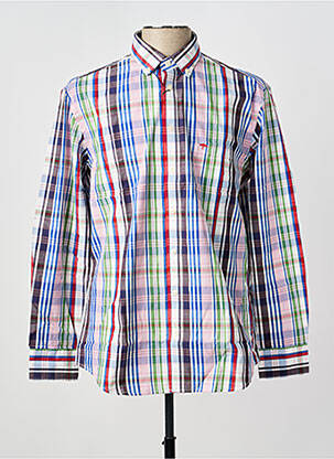 Chemise manches longues imprimé écossais bleu FYNCH-HATTON homme