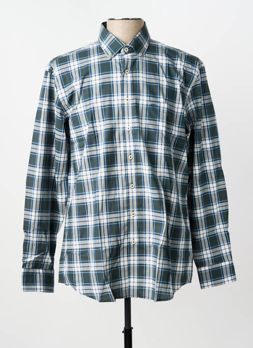 Chemise manches longues imprimé écossais bleu FYNCH-HATTON homme