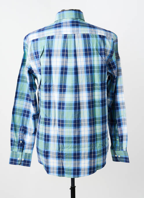 Chemise manches longues imprimé carreaux bleu FYNCH-HATTON homme