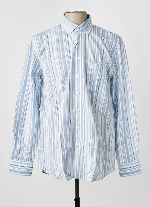 Chemise manches longues imprimé rayures bleu FYNCH-HATTON homme