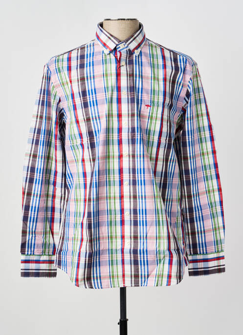 Chemise manches longues imprimé écossais bleu FYNCH-HATTON homme