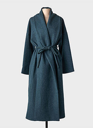 Manteau long coupe cintrée sans capuche vert COMPAÑIA FANTASTICA femme