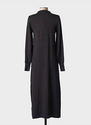 Robe pull stretch manches longues noir KAFFE femme