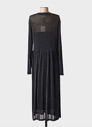 Robe longue manches longues manches longues noir KAFFE femme