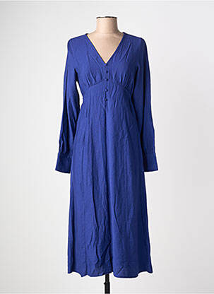 Robe courte manches longues manches longues bleu AN' GE femme